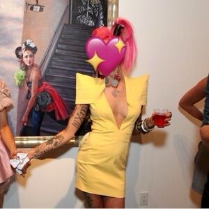 Yellow Handmade Dress with Fun Sleeves